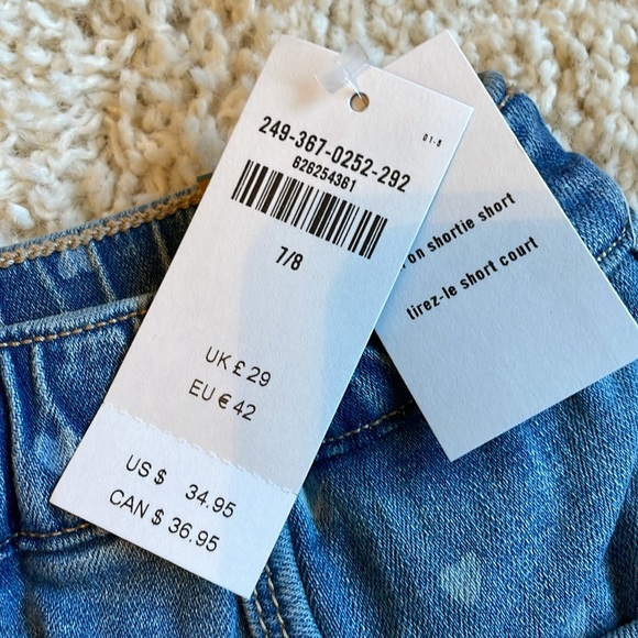 Abercrombie Kids Pull on Denim Shorts - Size 7/8 - Picture 4 of 5